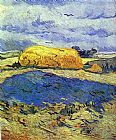 Vincent van Gogh Haystack in Rainy Day painting
